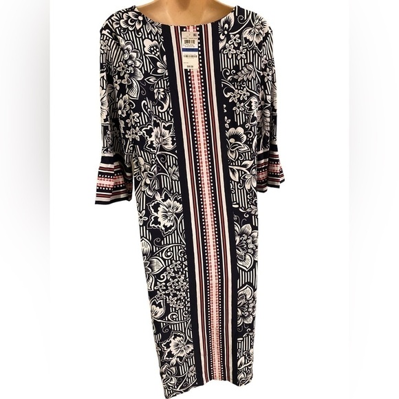 Macy’s CHARTER CLUB Dress Coral Tropicale Intrepid Blue Combo Size XL NWT - Picture 5 of 9